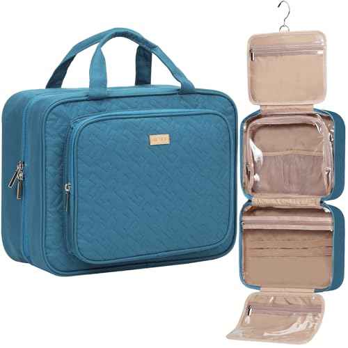 Travel Toiletry Bag for Women Hanging Organizer Makeup Case Pockets