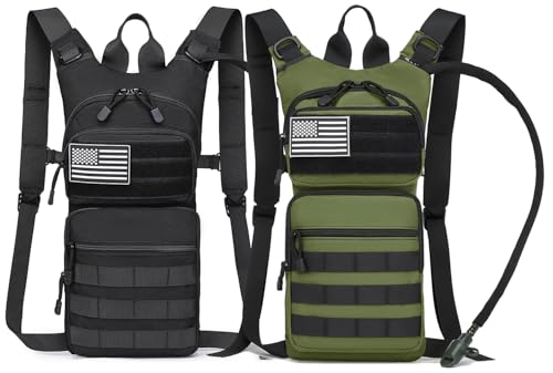 Insulated Water Hydration Pack Bag with 3L TPU Bladder Tactical Molle Hydration Backpack for Hiking Cycling Running