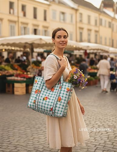 100% Cotton Quilted Tote Bag For Women