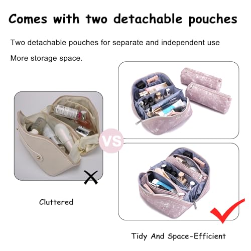 Travel Makeup Bag Cosmetic Bags for Women (3 Count)