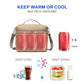 NOL Insulated Lunch Bags for Women Cooler Bag Lightweight Nylon Waterproof Lunch Box for Work Brown Small 4L