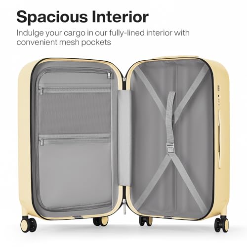 26 Inch Large Checked Luggage PC Hardshell Suitcases with Wheels for Travel Woman Men