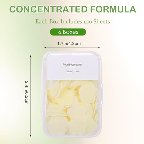 600PCS Portable Mini Soap Sheets (3.46 Ounce)