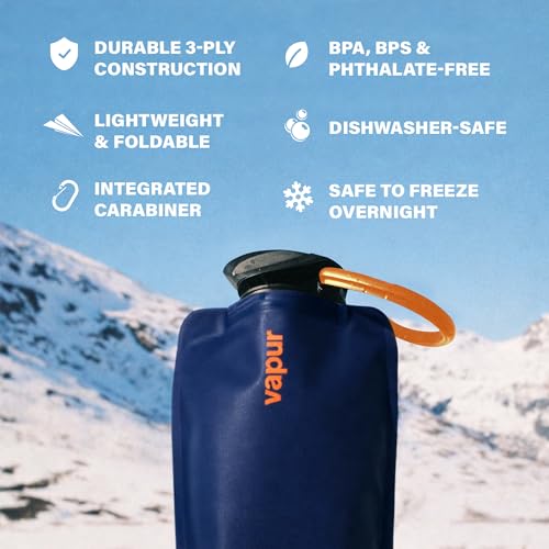 Collapsible Water Bottle with Carabiner