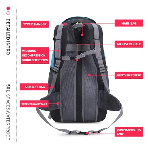 50L Hiking Backpack