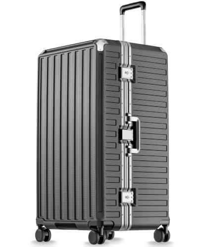 32 Inch Zipperless Extra Large Checked Suitcase