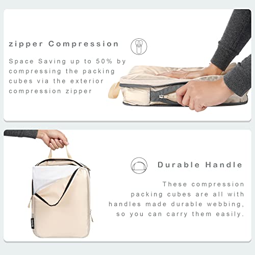 6 Set Ultralight Compression Packing Cubes Packing Organizer for Travel Accessories Luggage Suitcase Backpack