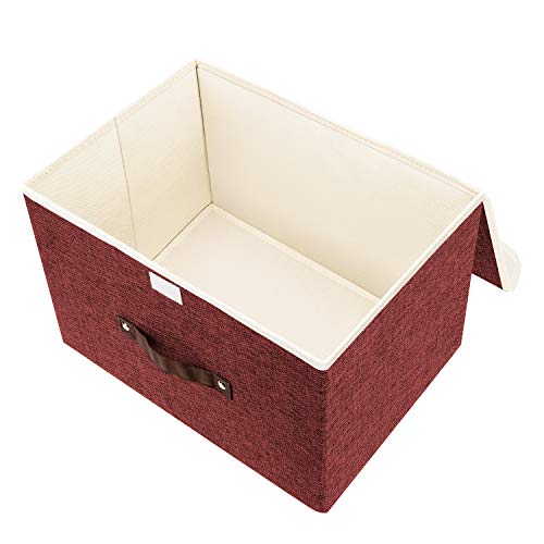Foldable Storage Boxes with Lids 5 Pack Fabric Storage Bins with Lids (5 Count)