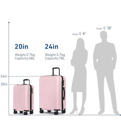 24 Inch Medium Luggage Checked TSA Approved Suitcase