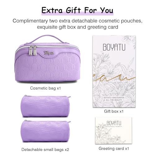 Travel Makeup Bag Cosmetic Bags for Women (3 Count)