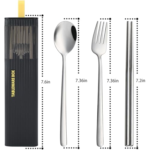Travel Utensils with Case (4 Count)