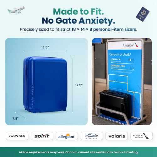 TAKE OFF 18 Inch Personal Item Suitcase Removable Wheels Underseat Bag