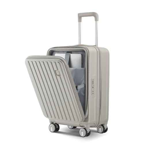 4 Piece Expandable Hardshell Pink Luggage Sets with Spinner Wheels