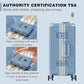 Luggage PC+ABS Aluminum Frame Zipperless Checked Luggage Hard Shell Suitcase TSA Lock Double Spinner Wheels 24 Inch Haze Blue