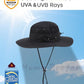 Men's Sun Hat UPF 50+ Wide Brim UV Protective Safari Outback Bucket Hat Fishing Hat Black