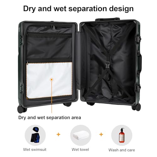 Carry on suitcase Zipperless Luggage