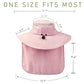 Fishing Hat Breathable Wide Brim Sun Hats with Neck Flap Bucket Hat Outdoor Safari Hat for Men Women UPF 50+ Sun Protection Pink
