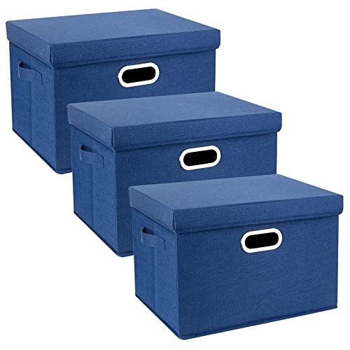 Large Storage Bins with Lids (3 Count)
