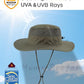 Men's Sun Hat UPF 50+ Wide Brim Bucket Hat Windproof Fishing Hats