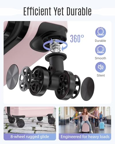 Luggage Sets 3 Pcs Suitcase with Wheels
