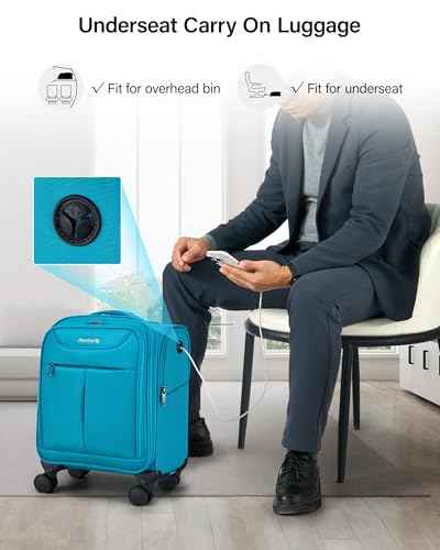 Underseat Carry On Luggage with Wheels