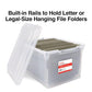 Store & Slide Plastic File Box (4 Count)