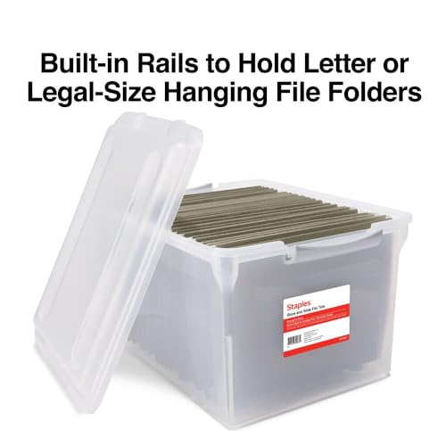 Store & Slide Plastic File Box (4 Count)