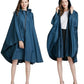 Waterproof Rain Poncho for Women Packable Hooded Raincoat with Pocket