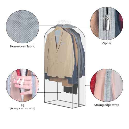 Garment Bags for Fur Coat Suit Bags for Closet Storage 40 in