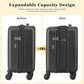 Expandable 16 Inch Underseat Carry On Luggage Airline Approved