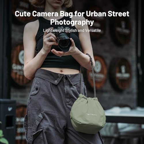 OneGo Drawstring Small Camera Bag Soft Cute Camera Pouch Handbag
