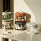 Clear Makeup Train Case Vanity Bag Make Up Travel Bag with Brush Holder