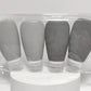 Travel Bottles for Toiletries, TSA Approved 3oz Leak Proof Silicone Soft Refillable Squeeze Travel Size Containers BPA Free for Cleansers, Lotions, Shampoo, Conditioner 4pk (2Black-2Gray)