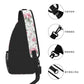 Sling Bag Vintage Floral Hiking Daypack Crossbody Shoulder Backpack Travel Chest Pack for Men Women