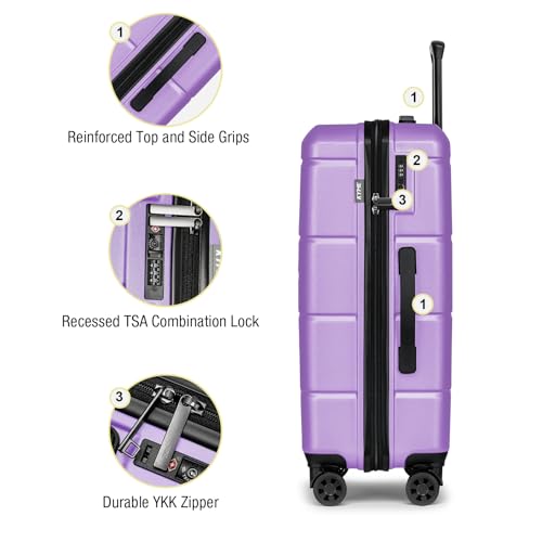 Luggage Sets 2 Piece Suitcase Set Hardshell 20 inch (2 Count)