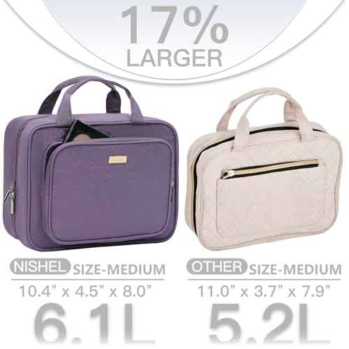 Travel Toiletry Bag for Women Hanging Organizer Makeup Case Pockets