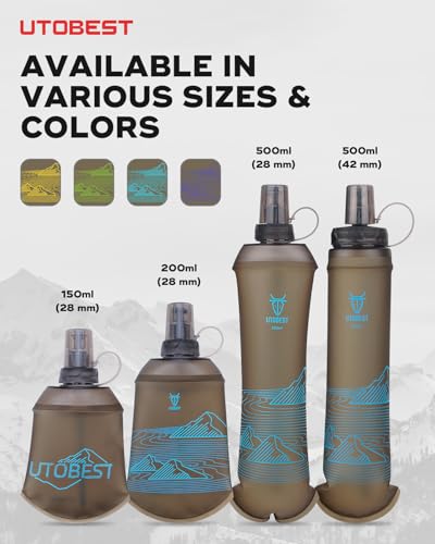 Soft Flask 200ml Collapsible Running Water Bottles (2 Count)