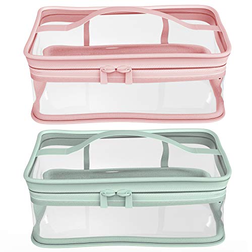 Makeup Bag Zipper Waterproof Portable Travel Storage Pouch 2 Pcs (2 Count)