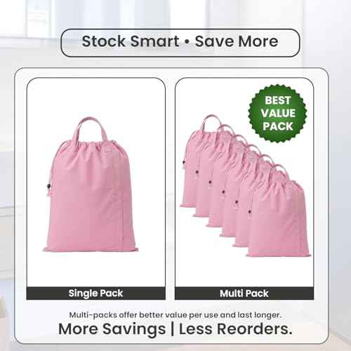 LFH Home Large Premium 1pack Cotton Rich Canvas Laundry Bag with Drawstring and Handles Heavy Duty