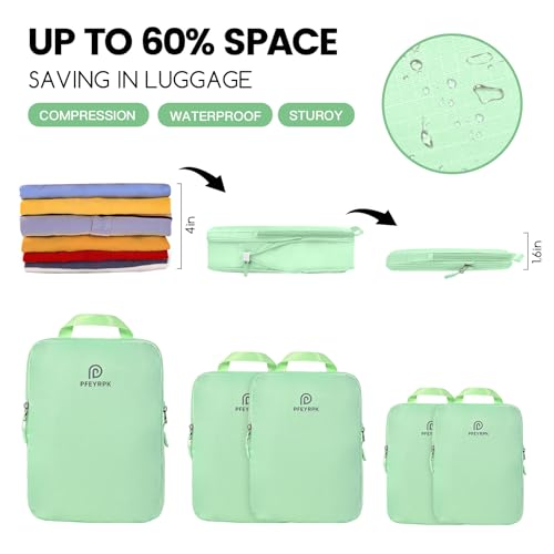 Lightweight Compression Packing Cubes for Suitcases (7 Count)
