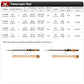PURELURE Telescopic Spinning Fishing Rod 7 Foot