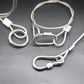 1/8"(3mm) Wire Diam Stainless Steel Cable Eyelets Loops Short Rope Lanyard Safety Tether Chain Lock with Vinyl Coated Cover, 10Pcs 20" Long Clear (10 Count)