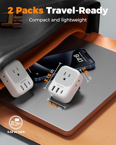 European Travel Plug Adapter 2 Pack
