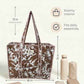 100% Cotton Quilted Tote Bag For Women
