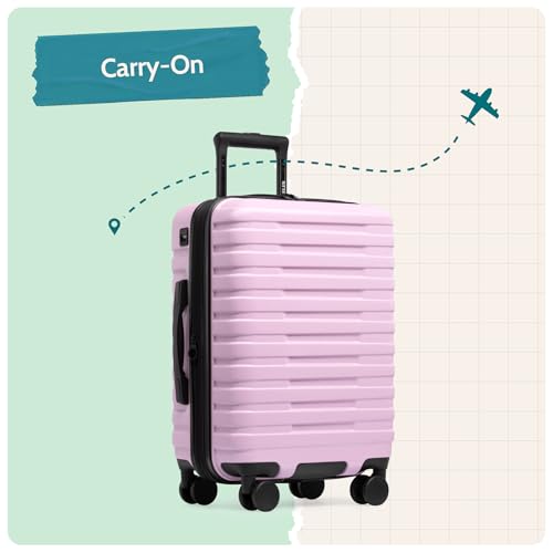 Boren Expandable Hardside Rugged Travel Luggage with 8 Spinner Wheels