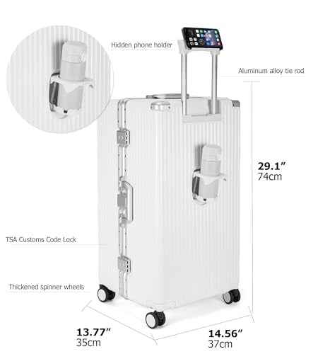 Super Large Aluminum Frame Checked Luggage
