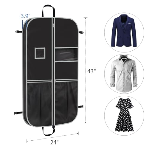 Garment Bag for Suit Travel and Wardrobe Clothes Protector 43 in
