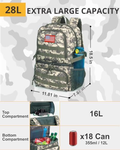 Tactical Double Deck Cooler Backpack for Men
