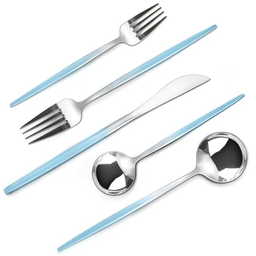Gradient Blue Silverware Set