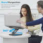 Adjustable Laptop Stand for Desk 360° Rotating Base up to 17" Black